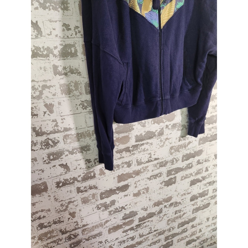 Offline By Aerie Full Zip Hoodie Womens Size L Blue Tropical Floral - Picture 3 of 16